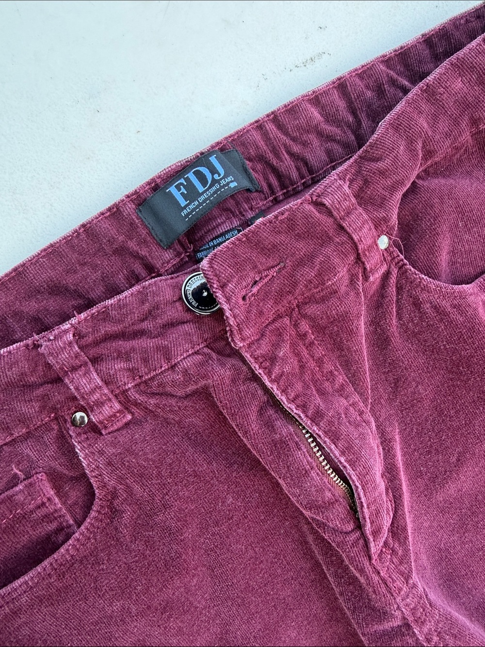 FDJ Burgundy Corduroy Pants